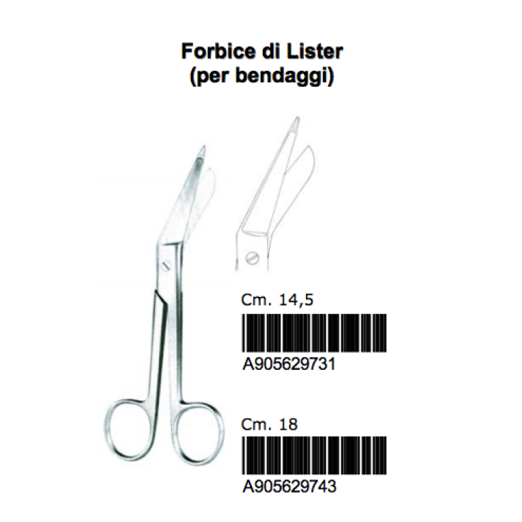 Farmacare Lister Forbice Cm. 14,5 1 Pezzo
