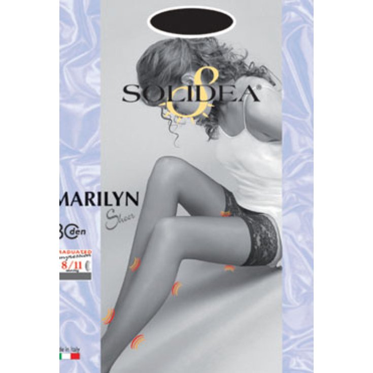 Solidea Marilyn 30 Sheer Calza Autoreggente Colore Visone Taglia 3 1 Paio