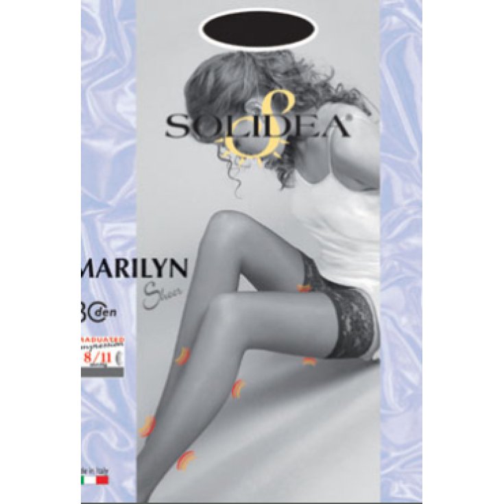 Solidea Marilyn 30 Sheer Calze Autoreggenti Colore Visone Taglia 4