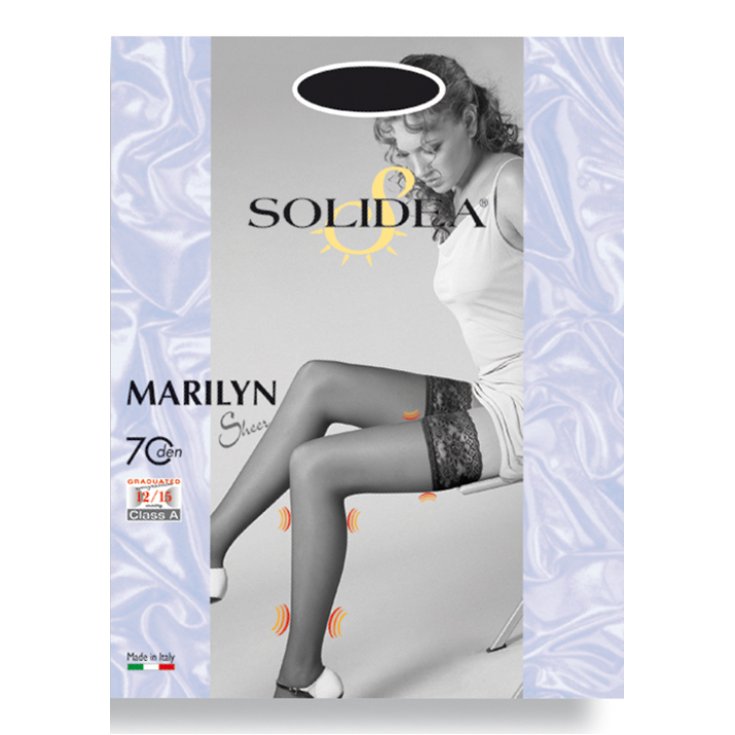 Solidea Marilyn 70 Sheer Calze Autoreggenti Colore Blu Taglia 3-Ml