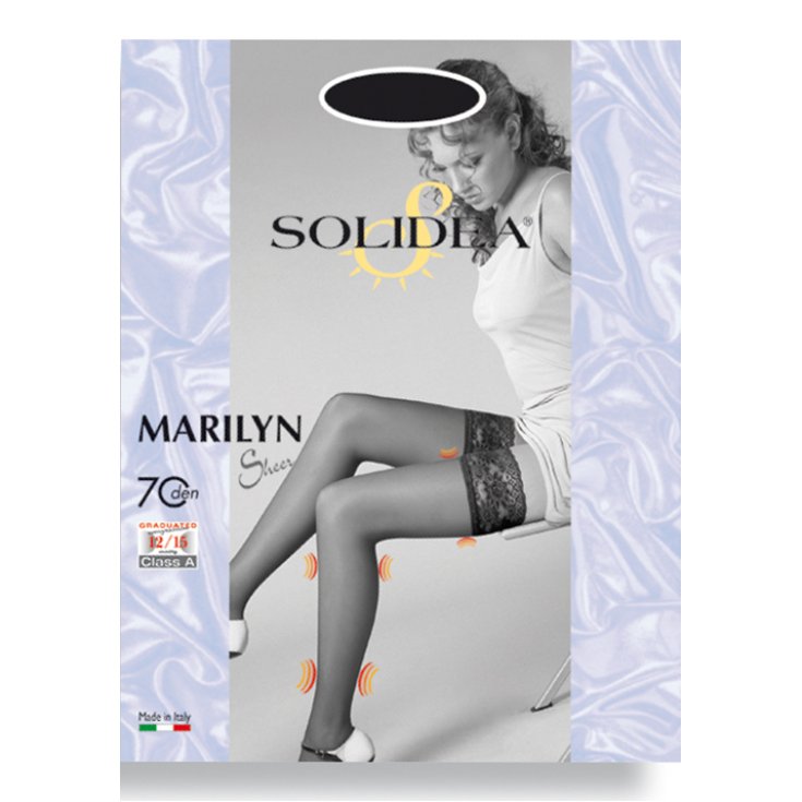 Solidea Marilyn 70 Sheer Calze Autoreggenti Colore Nero Taglia 1-S
