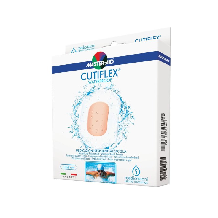Master-Aid® Cutiflex® Waterproof Medicazioni Resistenti All'Acqua 7x5cm 5 Pezzi