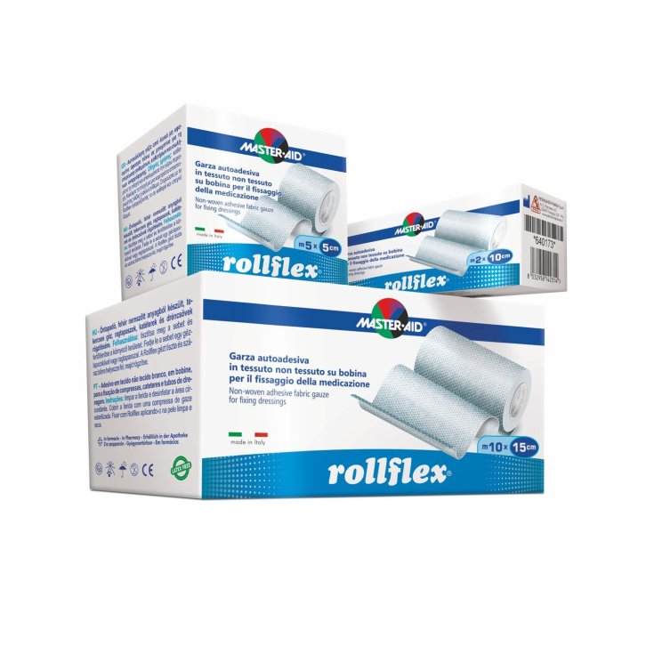 Master-Aid® Rollflex® Garza Autoadesiva In Tessuto Non Tessuto m 10 x 10 cm