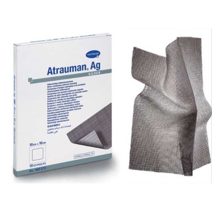 Atrauman AG Medicazione con Argento 10x10cm 10 Medicazioni