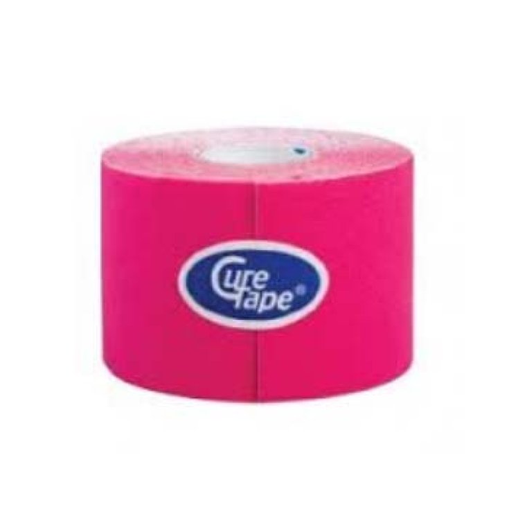CureTape Cerotto Per Bendaggio Funzionale Colore Rosa 5cm x5 m