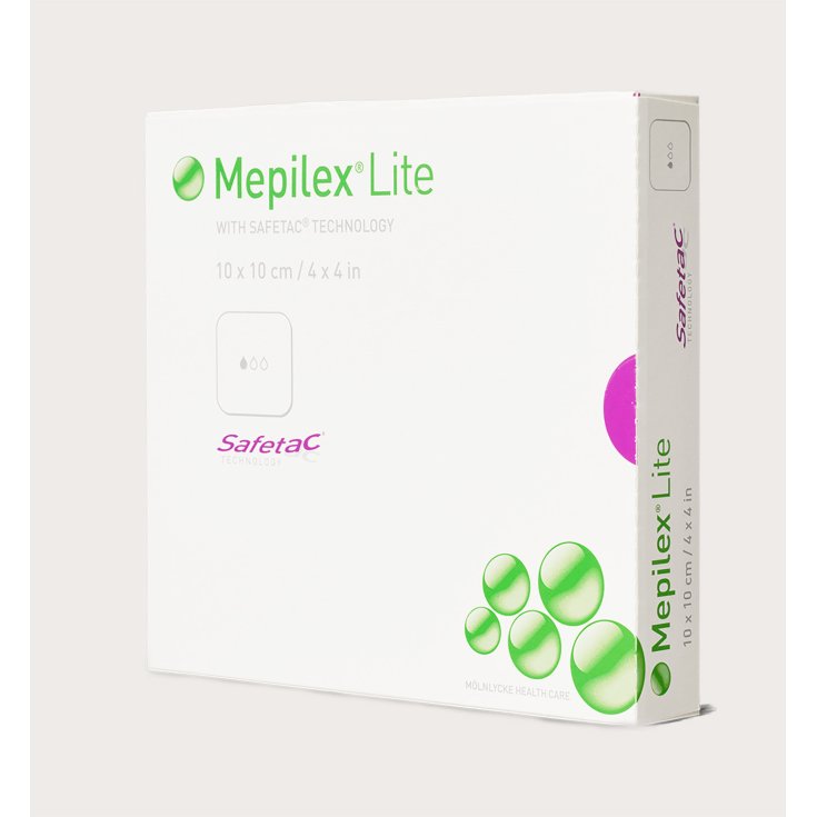 Mölnlycke® Mepilex® Lite Medicazione In Schiuma Sottile Con Safetac® Misura 10x10cm 5 Pezzi