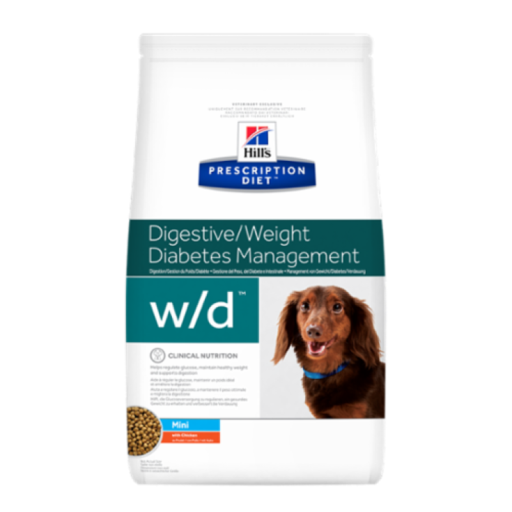 Hill's Prescription Diet Canine w/d Digestive Weight Diabetes Management Taglia Mini con Pollo 1,5kg