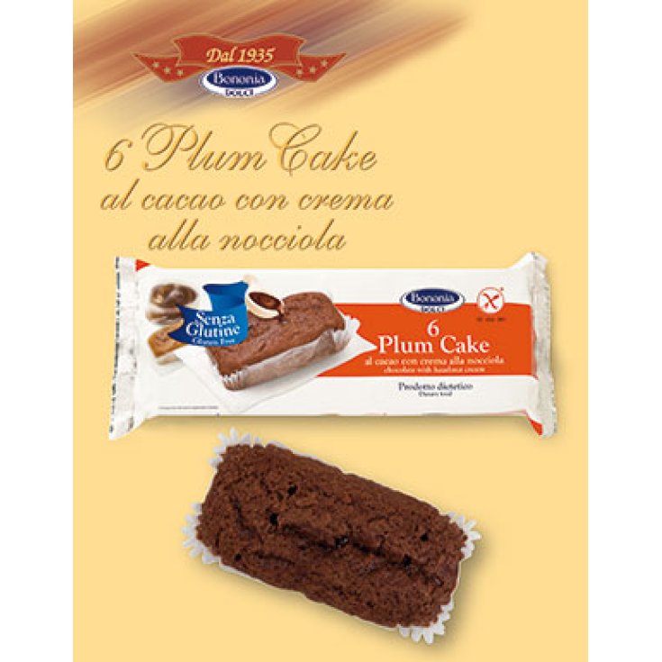 Bononia Plum Cake Al Cacao Con Crema Alla Nocciola Senza Glutine 270g 6 Pezzi