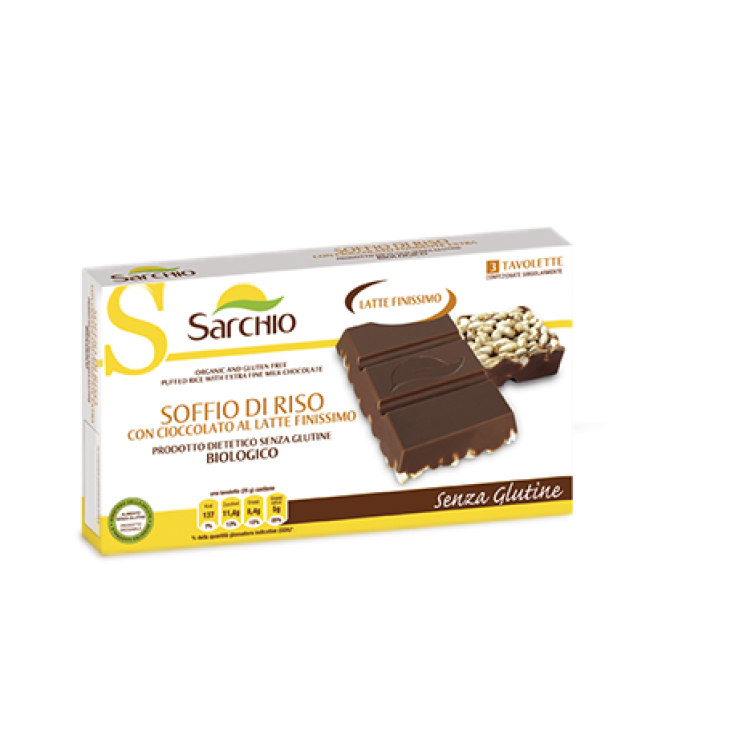 Sarchio Soffio Riso Snack Con Cioccolato Al Latte Finissimo Senza Glutine 75g