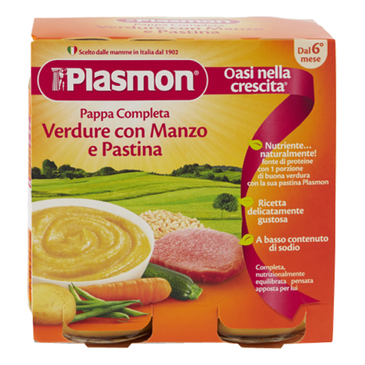 Plasmon Omogeneizzato Pappa Completa Verdure Pastina Manzo