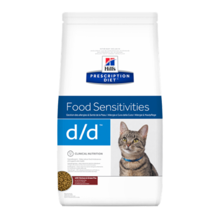 Hill's Prescription Diet Feline d/d Food Sensitivities Gusto Cervo e Piselli  1,5k