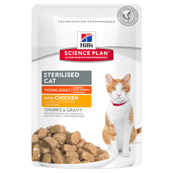 Science Plan Young Adult Sterilised Cat con Pollo - 85GR