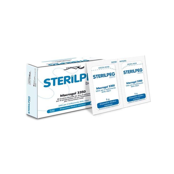 Sterilfarma® Sterilpeg® Macrogol 3350 Integratore Alimentare 10 Bustine Da 5g