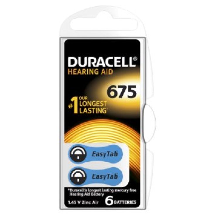 Duracell Hearing Aid Easy Tab 675 Colore Blu Batterie Per Apparecchi Acustici