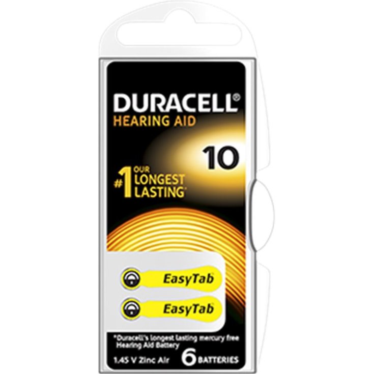 Duracell Easy Tab 10 Colore Giallo Batterie Per Apparecchi Auricolari