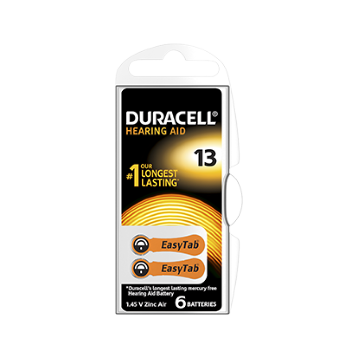 Duracell  Easy Tab 13 Colore Arancio Batterie Per Apparecchi Acustici