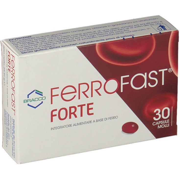 Bracco Ferrofast Forte Food Supplement 30 Soft Capsules