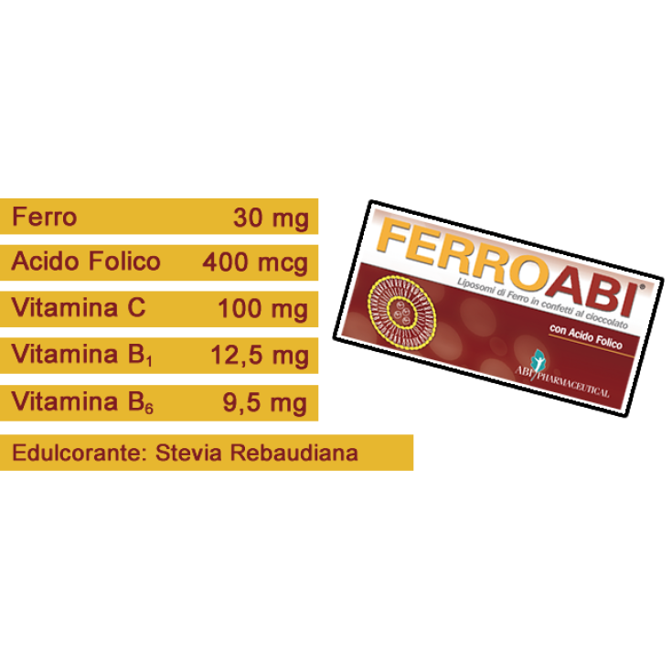 Abi Pharmaceutical Ferroabi 20 Confezioni Orosolubili Al Cioccolato