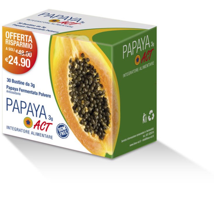 Papaya ACT 3g Integratore Alimentare 10 Bustine