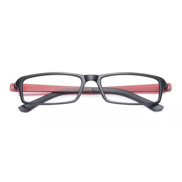 Twins Optical Silver Occhiali Da Vista Colore Nero E Rosso Diottrie +1,50