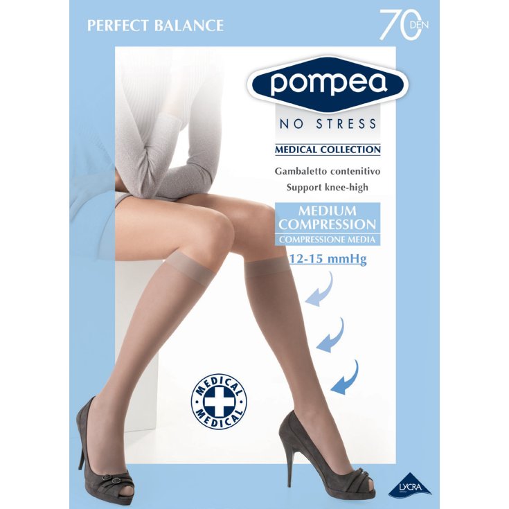 Pompea Medical Perfect Balance Gambaletto 70DEN Colore Naturale Taglia 3