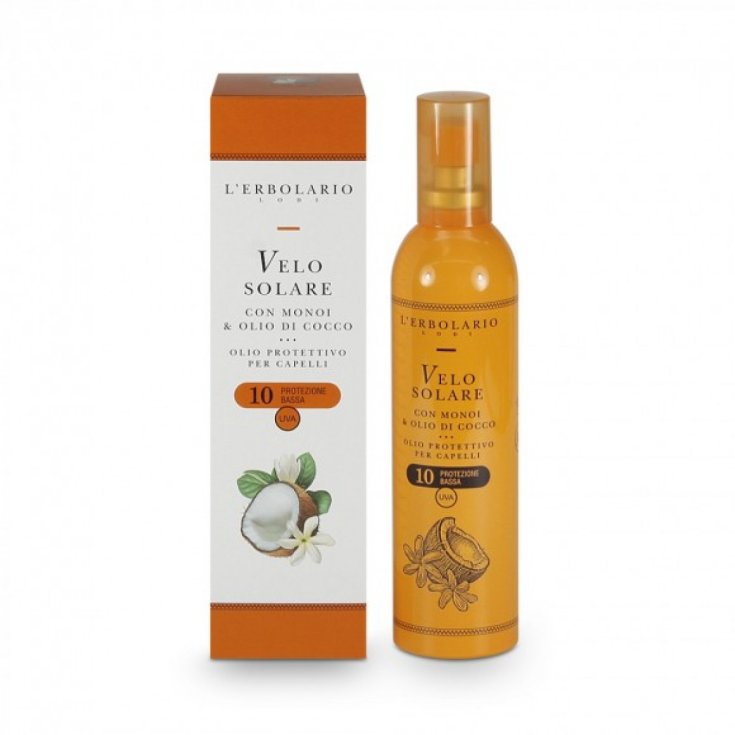 L'Erbolario Velo Solare Monoi e Olio di Cocco SPF10 Olio Protettivo Per Capelli 100ml