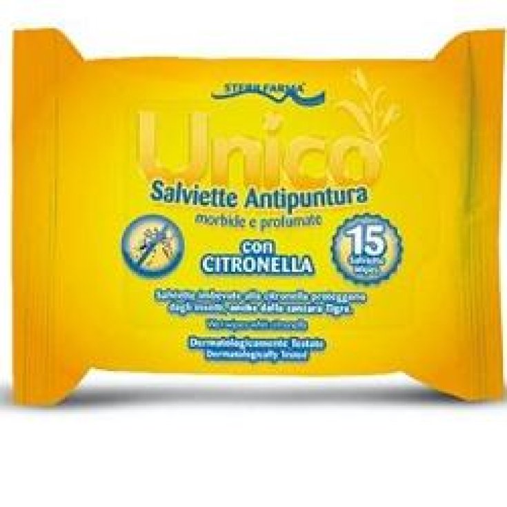 Sterilfarma® Unico Salviettine Anti Puntura Con Citronella 15 Pezzi