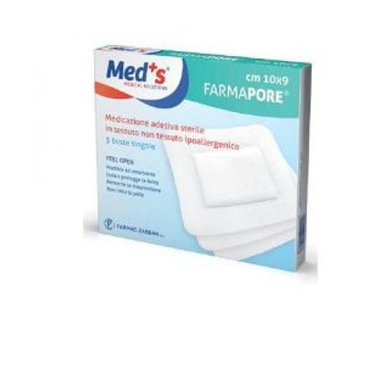 Med's FarmaPore Medicazione Adesiva Sterile 10x30cm 3 Pezzi