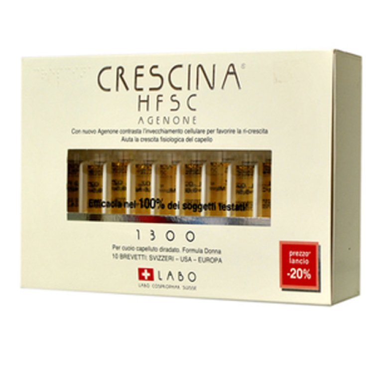 Labo Crescina HFSC Con Agenone Dosaggio 1300 Formato Donna 20 Fiale