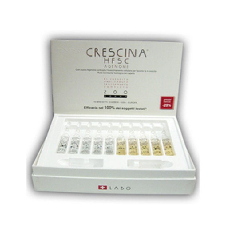 Labo Crescina HFSC Agenone Trattamento Completo Dosaggio 200 Formato Donna 20+20 Fiale