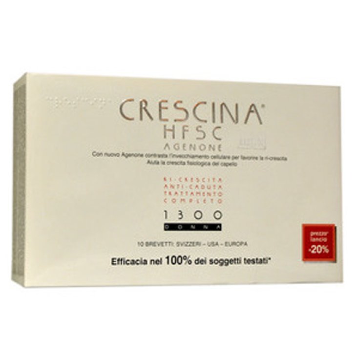 Labo Crescina HFSC Agenone Trattamento Completo Dosaggio 1300 Formato Donna 20+20 Fiale