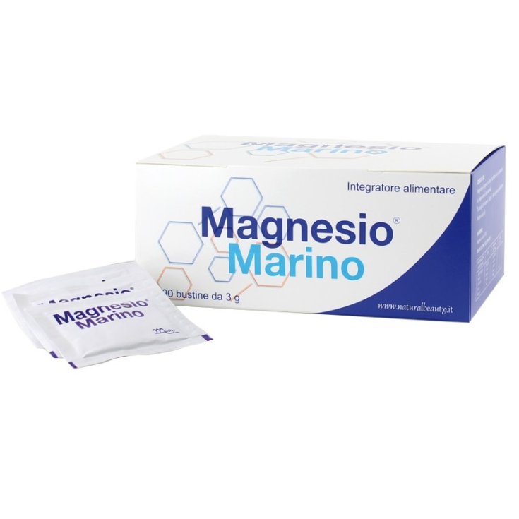 Naturalbeauty Magnesio Marino Integratore Alimentare Senza Glutine 90 Bustine