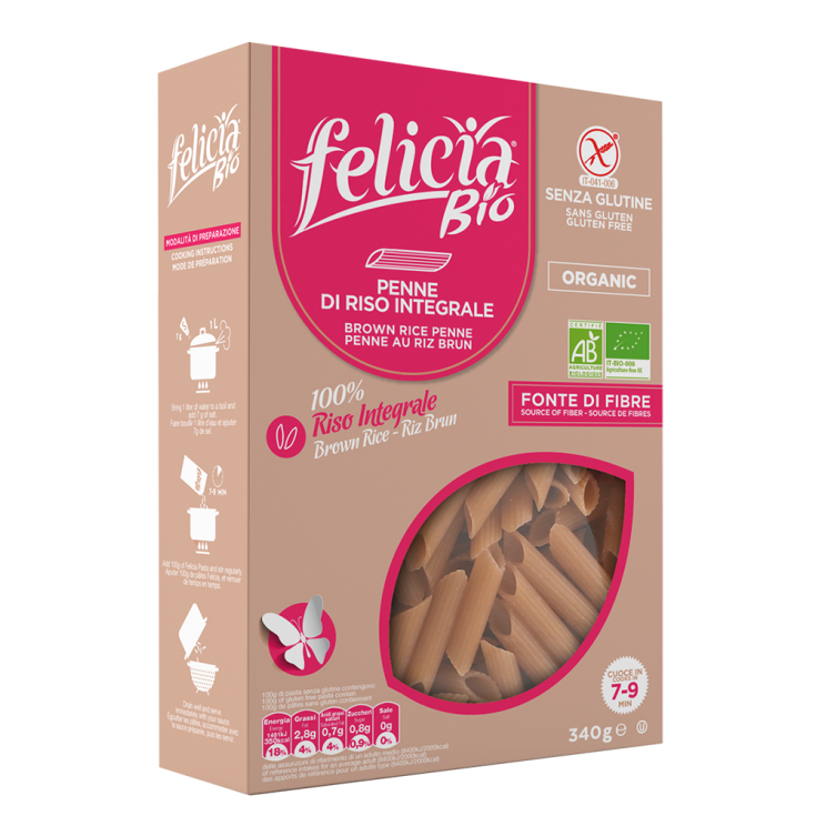 Felicia Bio Pasta Con Riso Integrale Penne Senza Glutine 340g