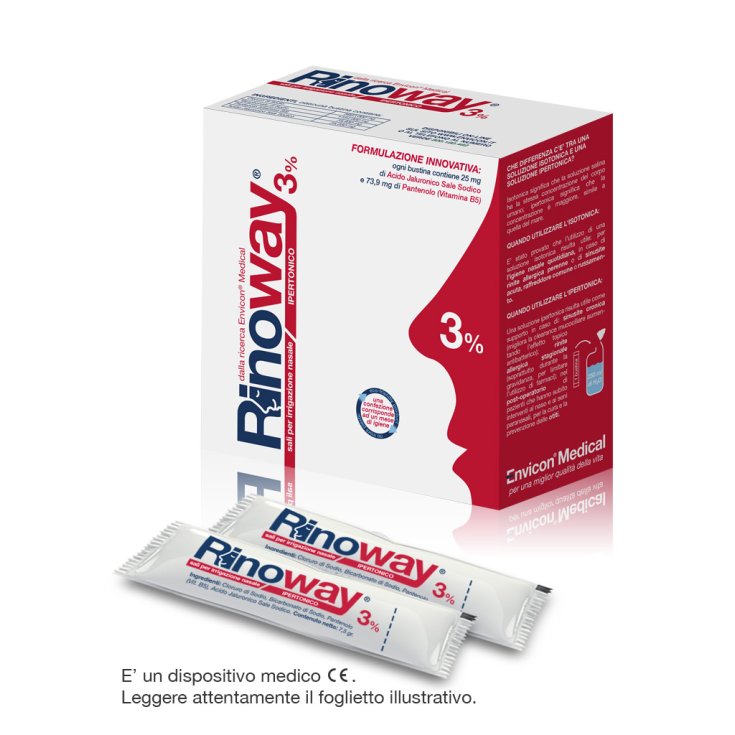 Envicon Medical Rinoway® 3% Sali Per Irrigazione Nasale Ipertonici Bustine