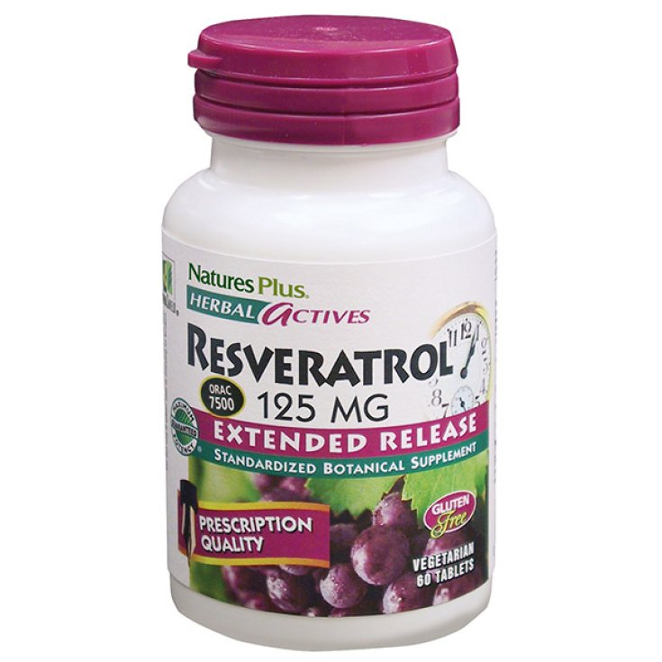 Nature's Plus Herbal-Actives Resveratrolo Integratore Alimentare 125mg