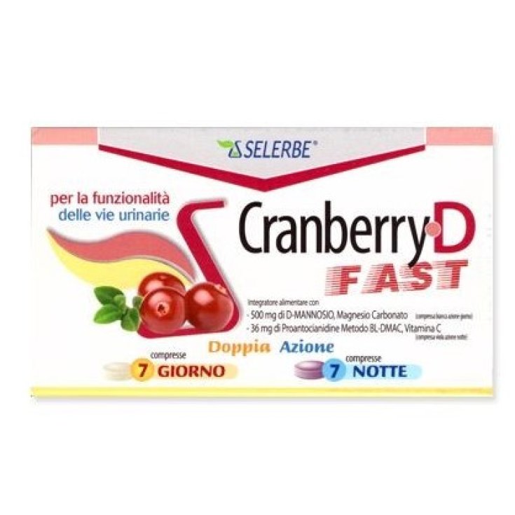 Selerbe Cranberry D-Fast Integratore Alimentare 7+7 Compresse Giorno E Notte 