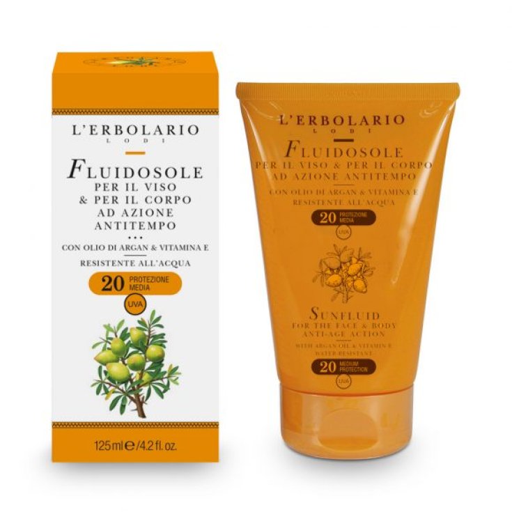 L'Erbolario Fluidosole Per Viso & Corpo Ad Azione Antitempo SPF20 125ml