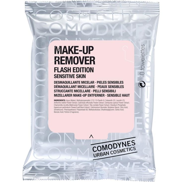 Comodyne Make-Up Remover Flash Edition Sensitive Skin Pelle Sensibile 20 Salviettine Struccanti