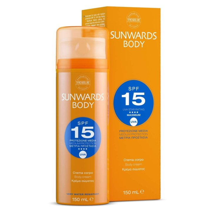 Synchroline Sunwards Body Cream Protezione Media Spf15 150ml