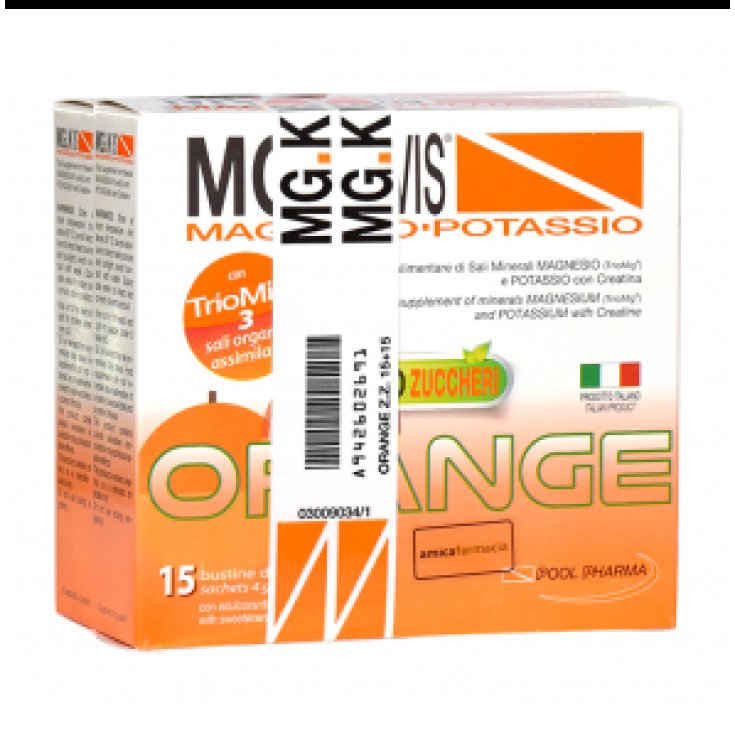 Pool Pharma Mgk Vis Orange Ze.Ro Zuccheri Integratore Alimentare 15+15 Bustine
