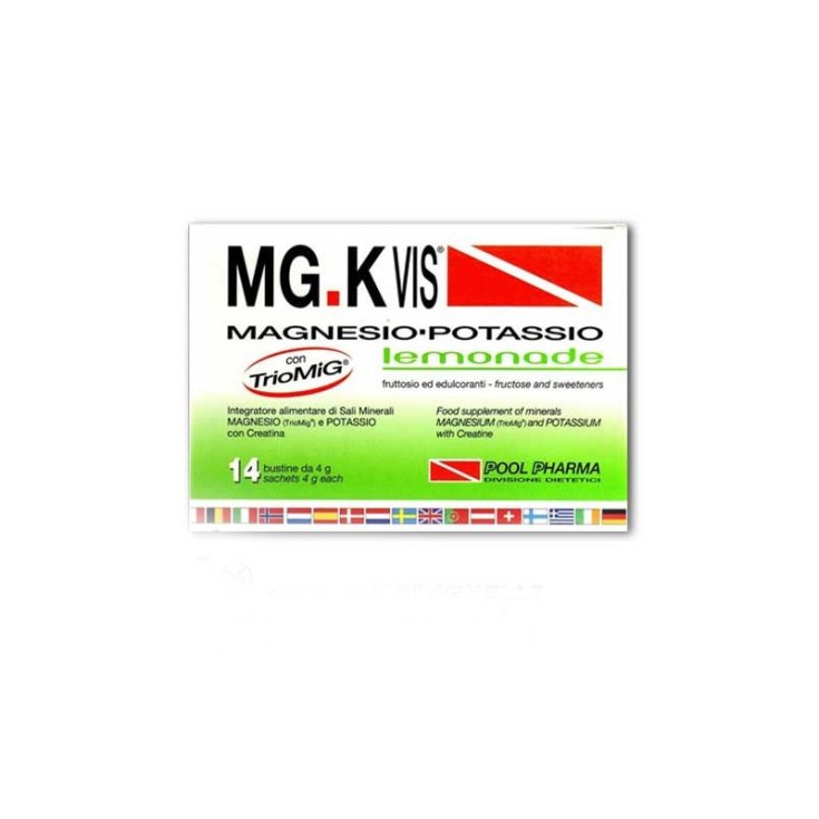 Pool Pharma Mg.K Vis® Magnesio Potassio Lemonade Integratore Alimentare 14 Bustine