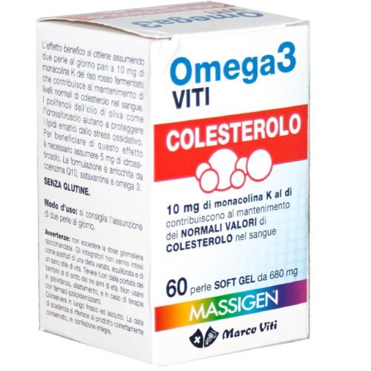 Marco Viti Omega 3 Colesterolo Integratore Alimentare 60 Perle