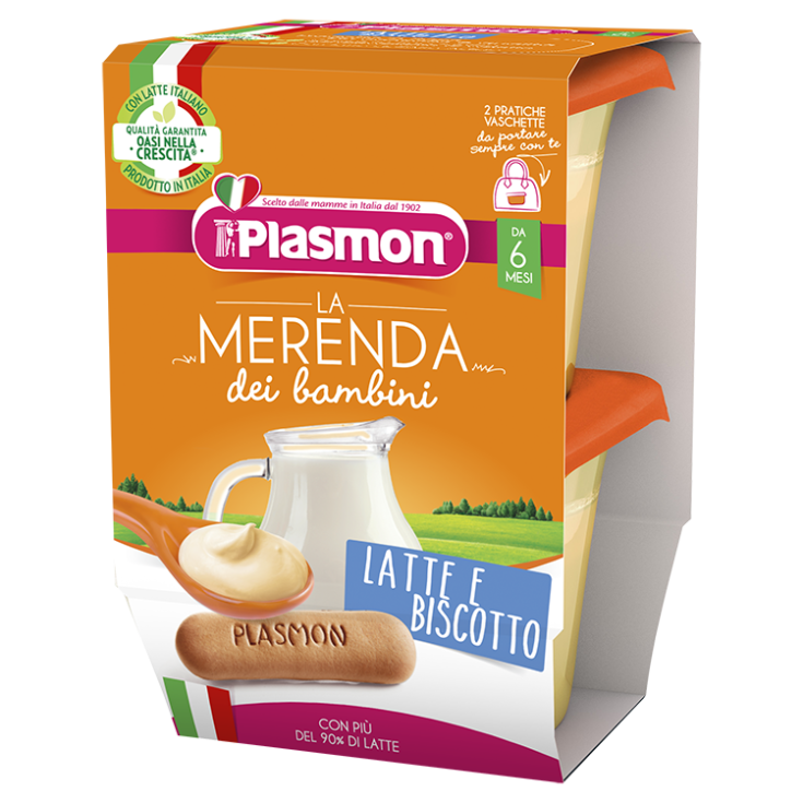 Plasmon La Merenda Latte E Biscotto 2x120g