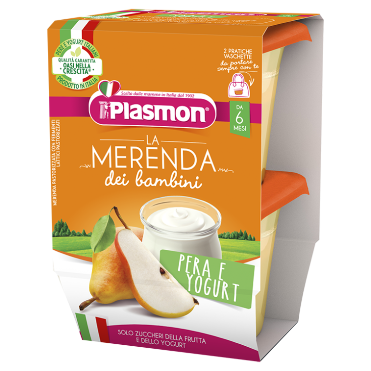 Plasmon La Merenda Dei Bambini Pera Yogurt 2x120g