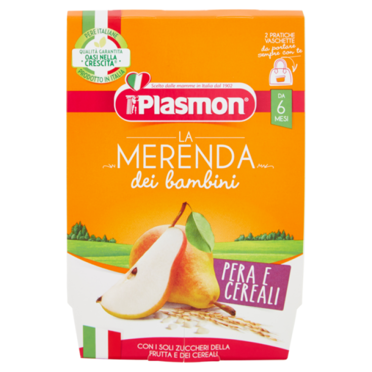 Plasmon La Merenda Dei Bambini Pera E Cereali 2x120g