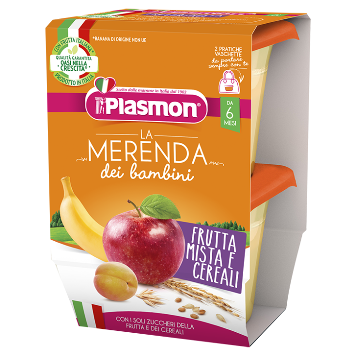 Plasmon La Merenda Dei Bambini Frutta Mista E Cereali 2x120g