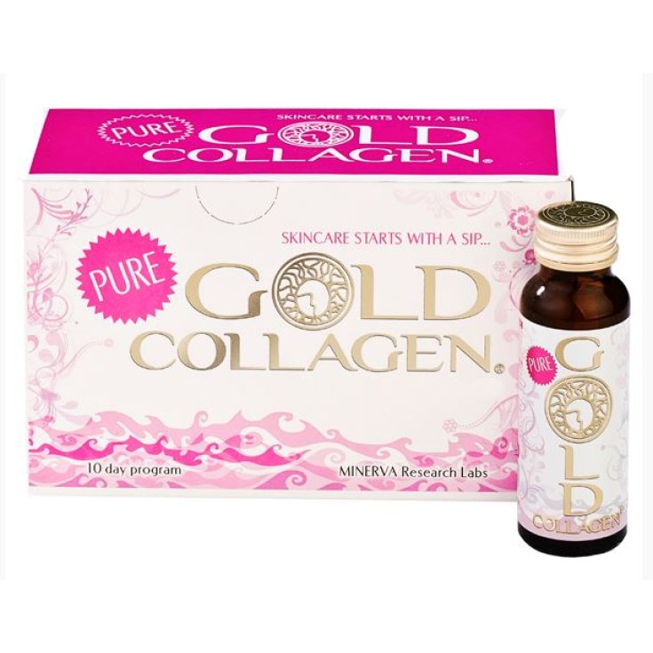 Minerva Gold Collagen Pure Integratore Alimentare Trattamento Mensile 30 Flaconcini