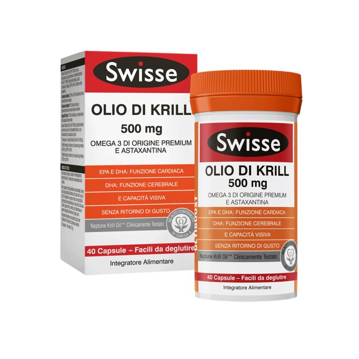 Swisse Olio di Krill Integratore Alimentare 500mg 40 Capsule