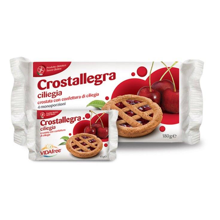 Vidafree Crostallegra Crostata Con Confettura Di Ciliegia Senza Glutine 180g
