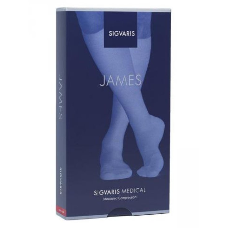 Sigvaris James CL.C2 Gambaletto Uomo Punta Chiusa Colore Cyanide Taglia M